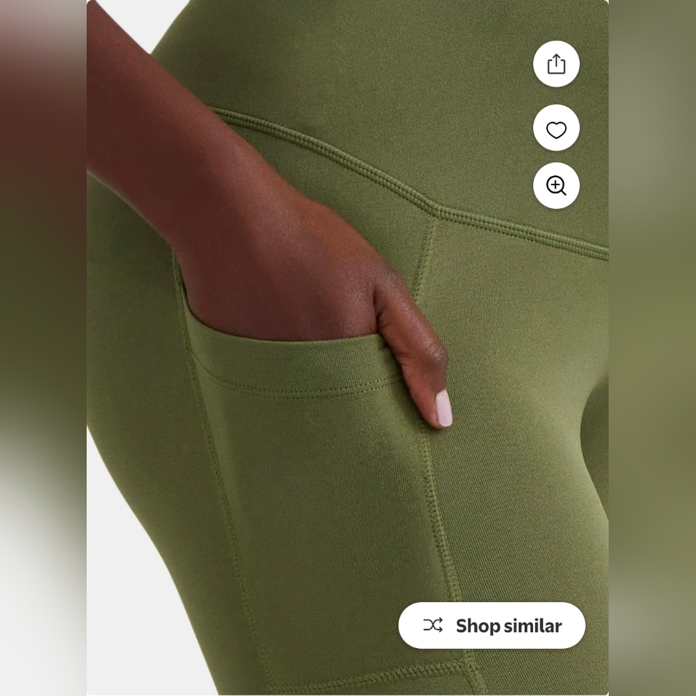 Time and Tru Olive Green Maternity Bike Shorts- Size Small NWT - Picture 4 of 9